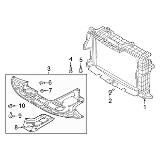 Hyundai OE - Radiator Support - Splash Shields