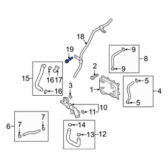 Hyundai OE - Turbocharger Coolant Line Bolt