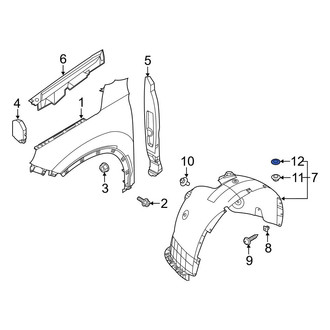 Hyundai OE - Bumper Splash Shield Clip