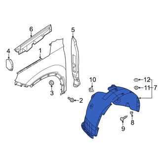 Hyundai OE - Front Right Fender Splash Shield