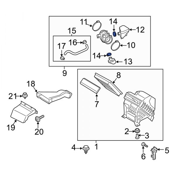 Engine Air Intake Resonator Clamp