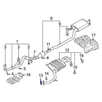 Hyundai OE - Rear Exhaust Muffler Gasket