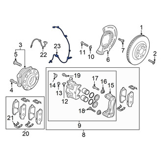 Hyundai OE - Front Left ABS Wheel Speed Sensor