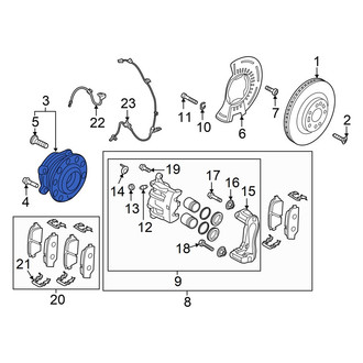 Hyundai OE - Rear Wheel Bearing and Hub Assembly