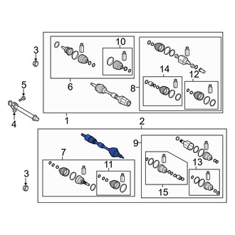 Hyundai OE - Front Left CV Axle Assembly