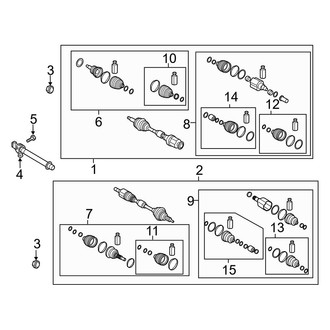 Hyundai OE - Front Suspension - Drive Axles (Limited / SE / SEL)