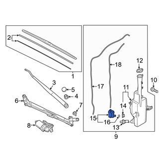 Hyundai OE - Windshield Washer Pump