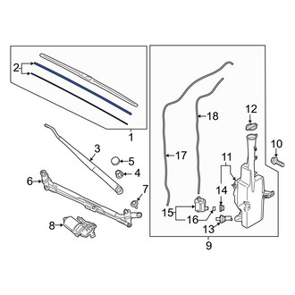 Hyundai OE - Front Left Wiper Blade Refill