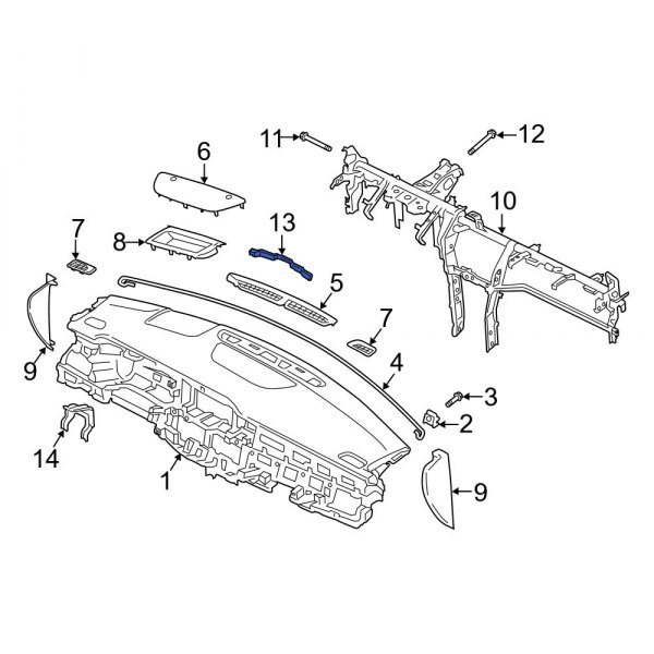 Hyundai OE 84724S8000 Instrument Cluster Bracket