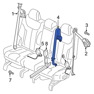Hyundai OE - Center Seat Belt Lap and Shoulder Belt