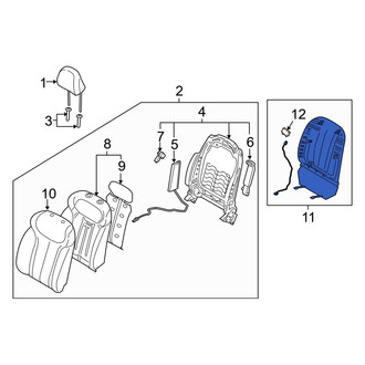 Hyundai OE - Front Left Seat Back Panel