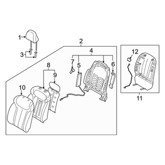Hyundai OE - Seats & Tracks - Passenger Seat Components (Seat Back)