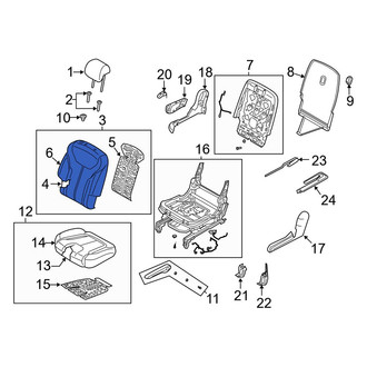 Hyundai OE - Center Left Seat Back Cushion Cover