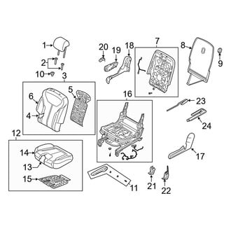 Hyundai OE - Seats & Tracks - Second Row Seats (7 Passenger), (SEL)