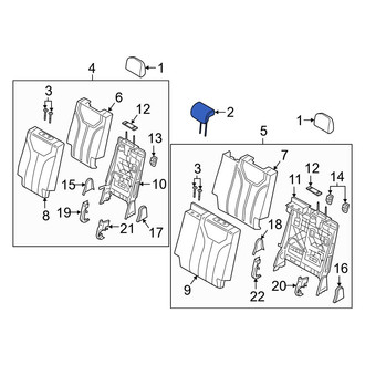 Hyundai OE - Rear Center Headrest
