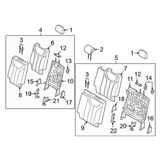 Hyundai OE - Seats & Tracks - Third Row Seats (Seat Back)