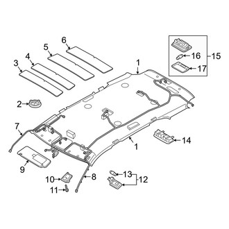 Hyundai OE - Roof - Interior Trim (Standard Roof), (SE / SEL)
