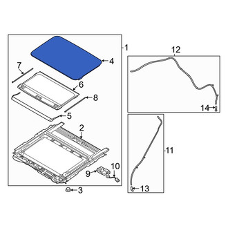 Hyundai OE - Front Sunroof Glass