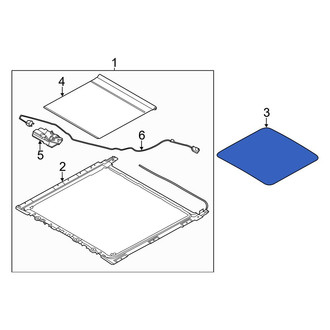 Hyundai OE - Rear Sunroof Glass