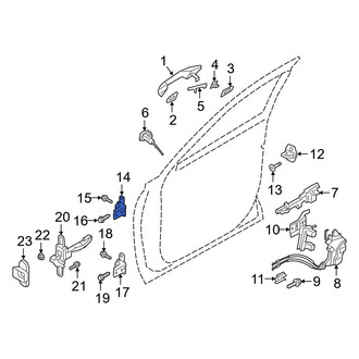 Hyundai OE - Front Left Lower Door Hinge