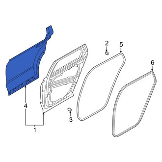 Hyundai OE - Rear Left Outer Door Outer Panel