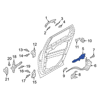 Hyundai OE - Rear Right Exterior Door Handle Base