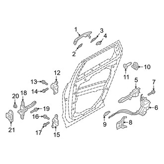 Hyundai OE - Rear Door - Lock & Hardware