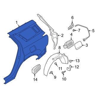 Hyundai OE - Rear Left Outer Quarter Panel