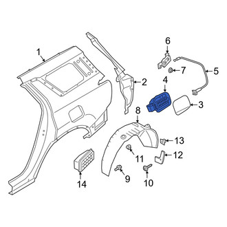 Hyundai OE - Rear Fuel Filler Housing