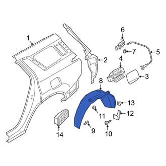 Hyundai OE - Rear Left Quarter Panel Splash Shield