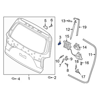 Hyundai OE - Rear Liftgate Stop Bumper