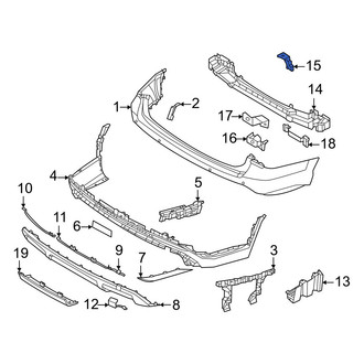 Hyundai OE - Rear Right Upper Bumper Impact Bar Brace