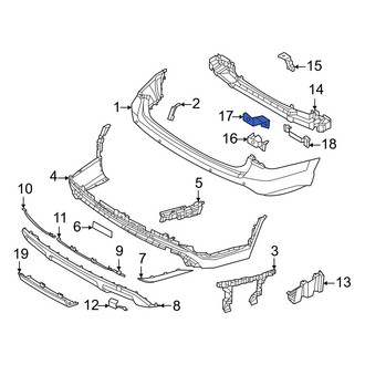 Hyundai OE - Rear Center Bumper Impact Bar Brace