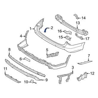 Hyundai OE - Rear Left Upper Bumper Cover Bracket