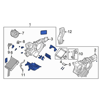 Hyundai OE - Rear HVAC Unit Case Assembly