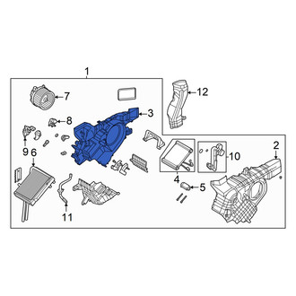 Hyundai OE - Rear Left HVAC Unit Case Assembly