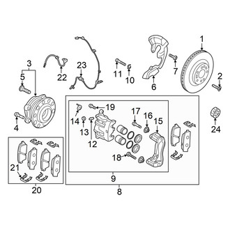 Hyundai OE - Front Suspension - Brake Components