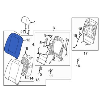 Hyundai OE - Front Right Seat Back Cushion Cover
