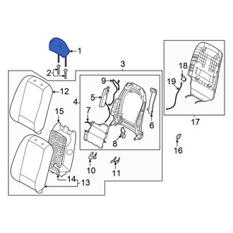 Hyundai OE - Front Right Headrest