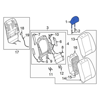 Hyundai OE - Front Right Headrest