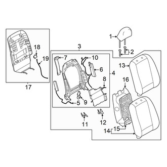 Hyundai OE - Front Right Seat Back Cushion Cover