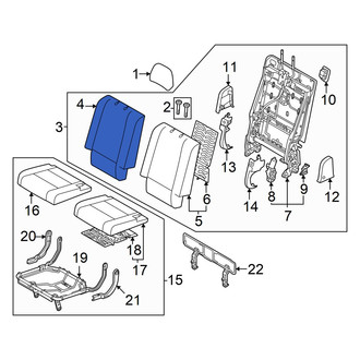 Hyundai OE - Rear Right Seat Back Cushion Cover