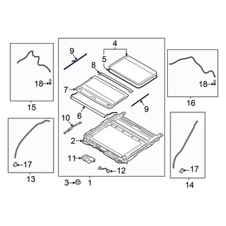 Hyundai OE - Left Sunroof Opening Trim