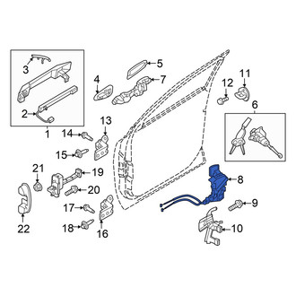 Hyundai OE - Front Left Door Latch Assembly