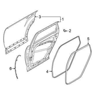 Hyundai OE - Rear Door - Door & Components (3.5L)