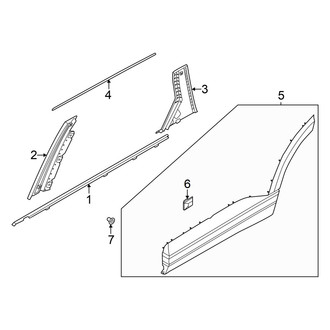 Hyundai OE - Rear Door - Exterior Trim