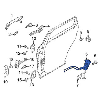 Hyundai OE - Rear Left Door Latch Assembly