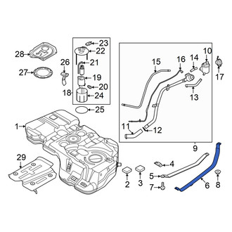 Hyundai OE - Left Fuel Tank Strap