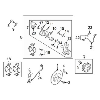Hyundai OE - Rear Suspension - Brake Components (AWD)