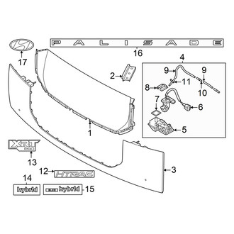 Hyundai OE - Lift Gate - Exterior Trim